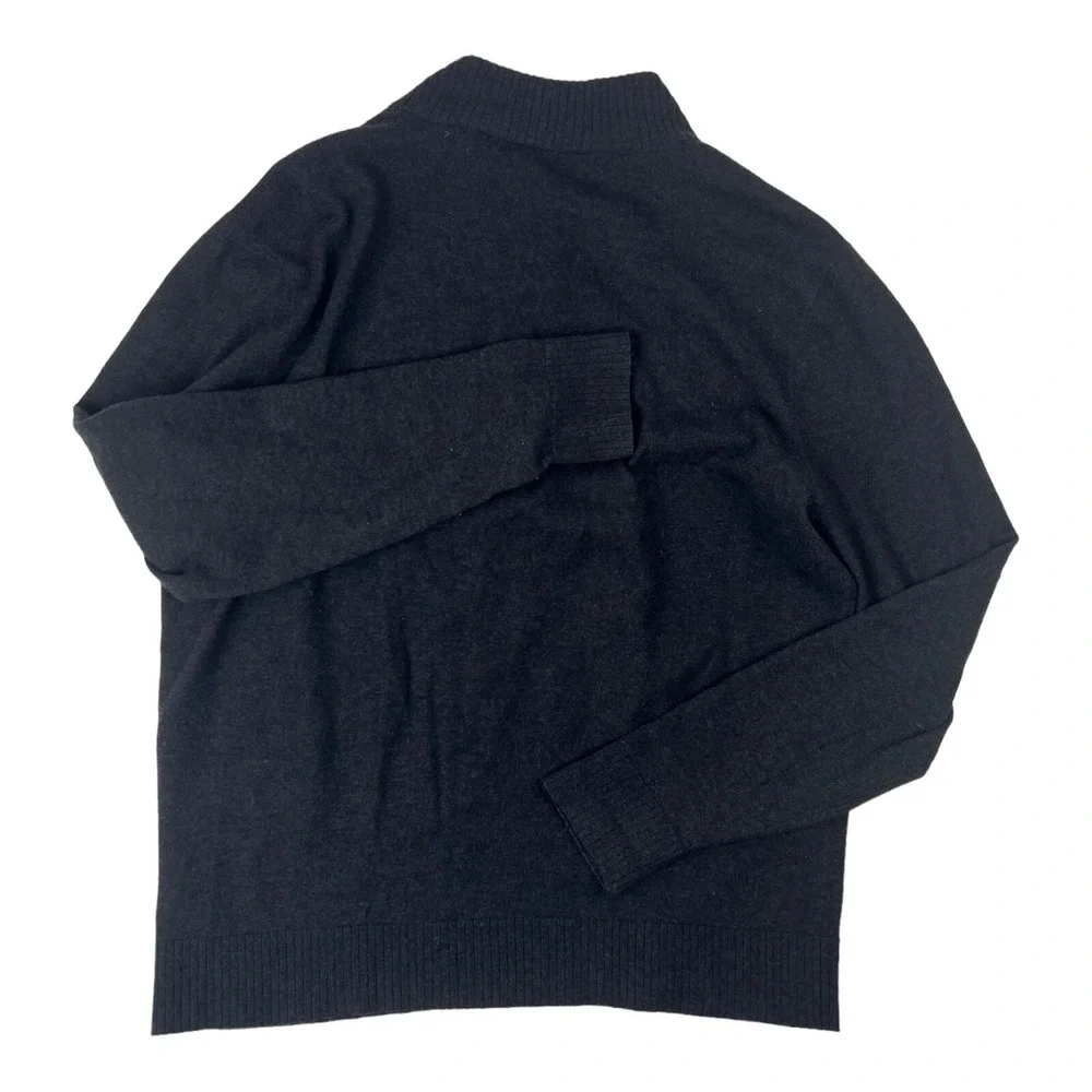 SmartWool Gray Nylon Wool Acrylic 1/4 Zip L/S Pullover Sweater Mens Size Large L